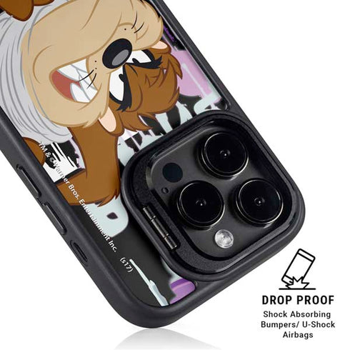 Looney Tunes Splatter Paint Tasmanian Devil iPhone 16 Pro Kickstand Case